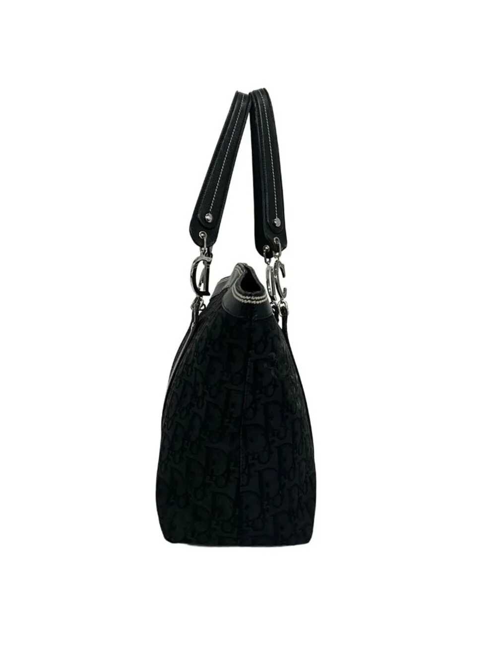 Dior Tote Flower Black Leather